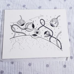 Handmade Ink Drawing: Land Of Eyeballs.